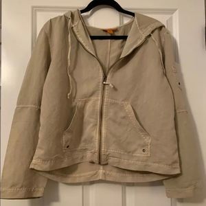 Joe Marlin Womens Khaki Color Zip Up Jacket Size Large